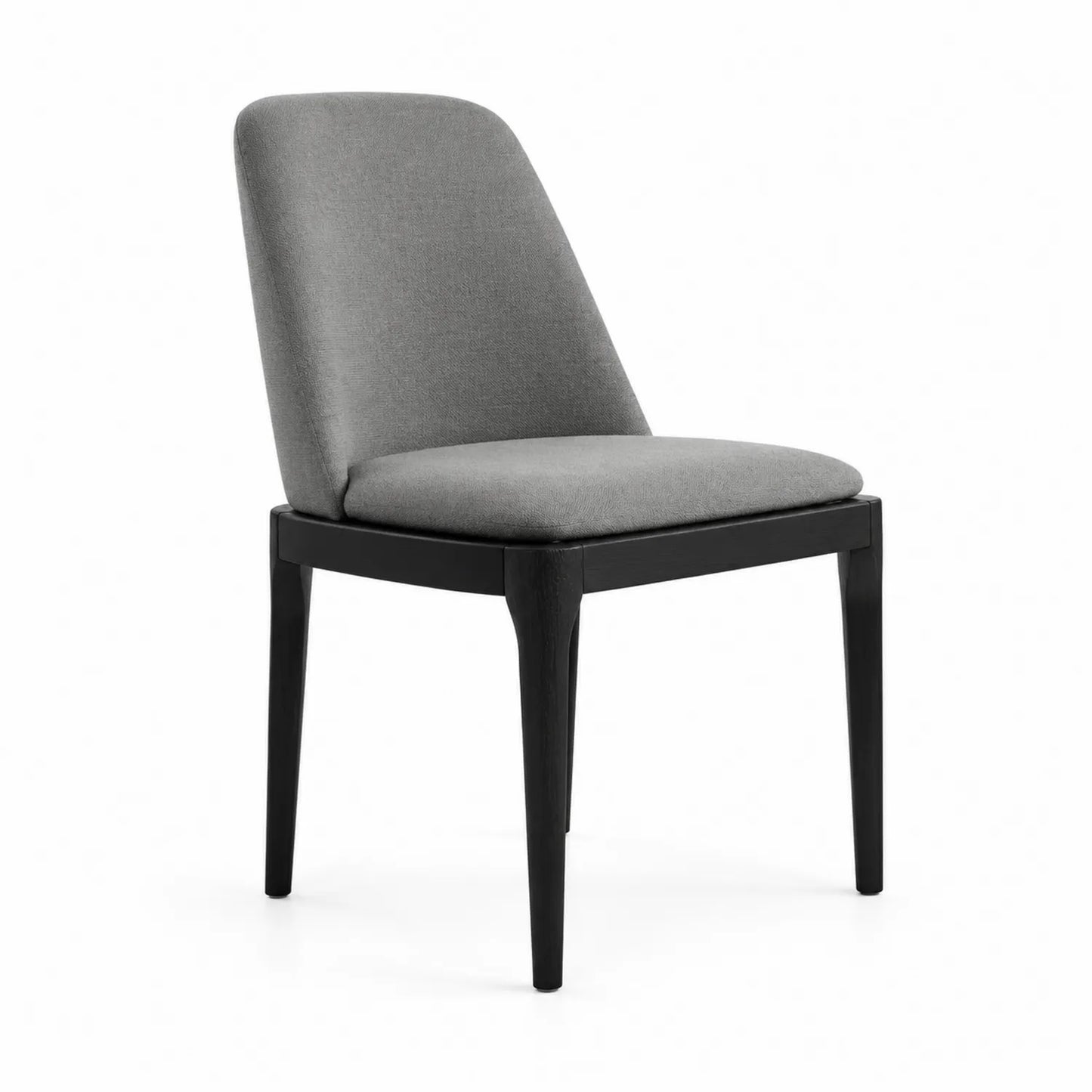 Chaise en bois avec tissu gris