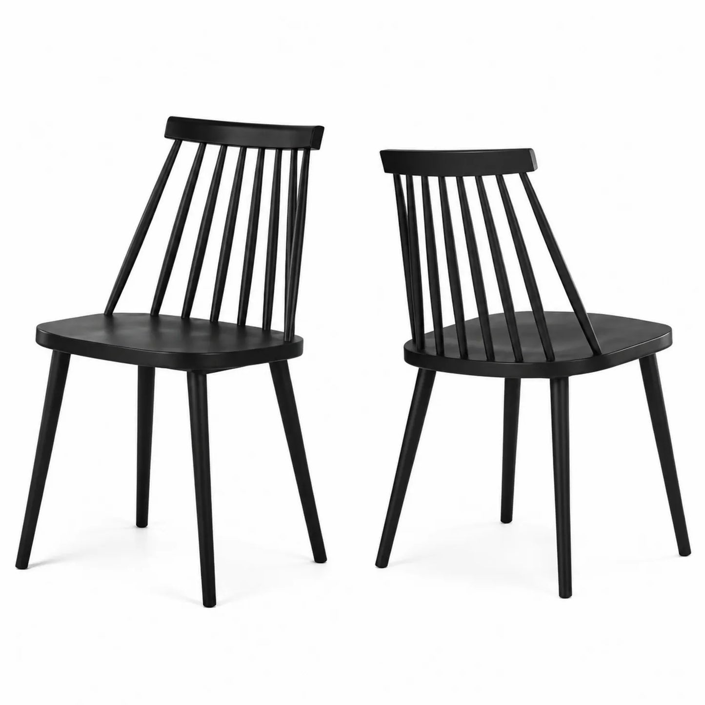 Chaises en bois noir - Lot de 2