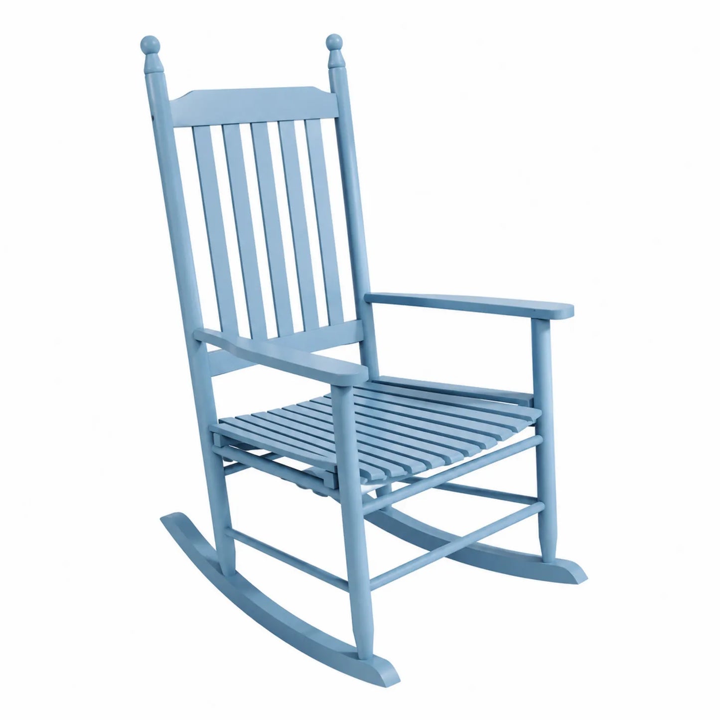Chaise à bascule en bois bleu