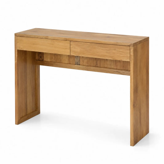 Console en bois de chêne avec tiroirs 120x35x75 cm