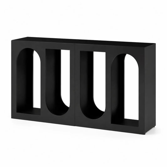 Console en bois MDF Noir Forme Géométrique