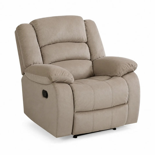Fauteuil inclinable en polyester Beige 95x100x85 cm
