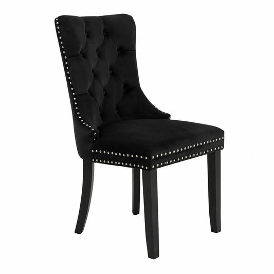 Chaise en velours avec clous 90 cm